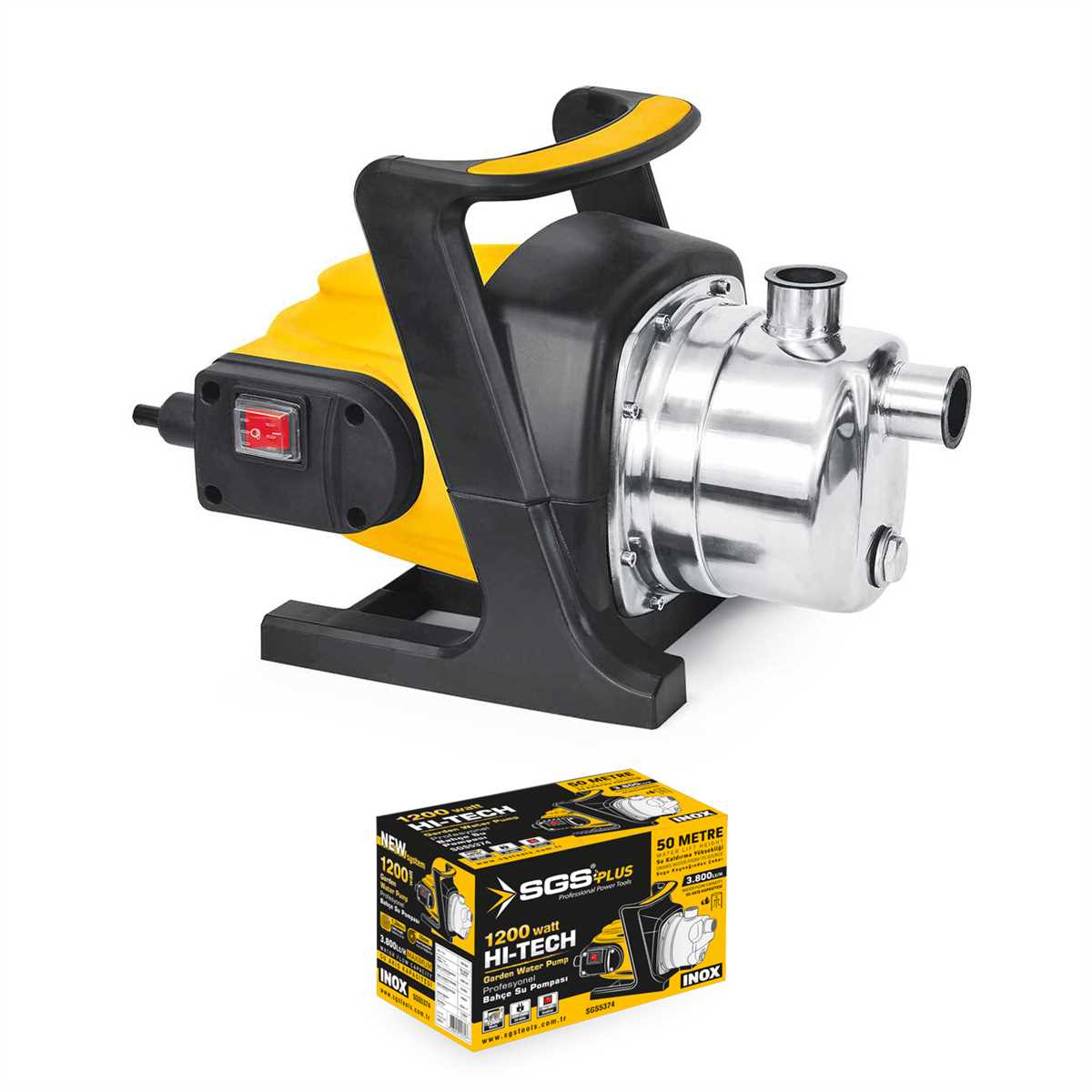 SGS Bahçe Su Pompası 1200 Watt (İnox) (1/Koli)✓